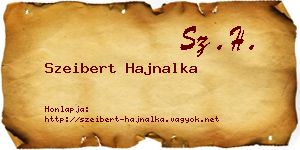 Szeibert Hajnalka névjegykártya