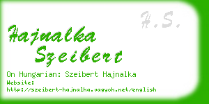 hajnalka szeibert business card